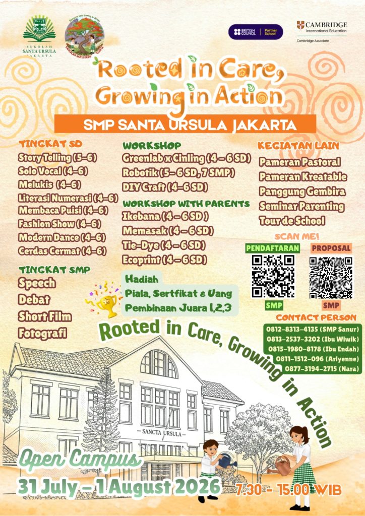 Open Campus Santa Ursula Jakarta 2026 – SMP Santa Ursula Jakarta