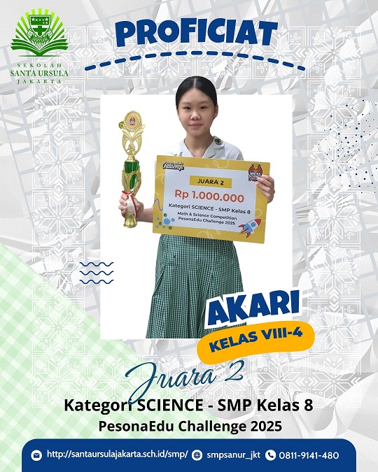 Akari/VIII-4 Dalam Kompetisi Science & Math Pesona Edu Challenge 2025.