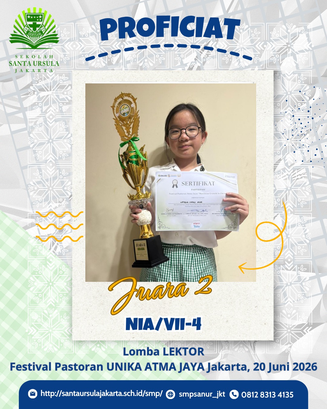 Lomba Lektor, Nia