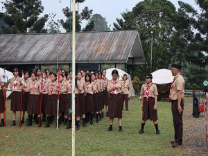 Camping Pramuka Penggalang di Pondok Kapilih, Pancawati, Bogor.