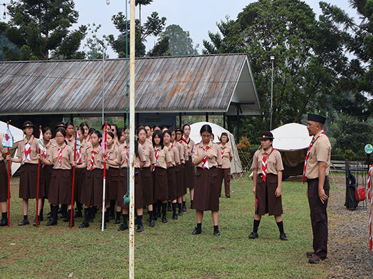 Camping Pramuka Penggalang di Pondok Kapilih, Pancawati, Bogor.